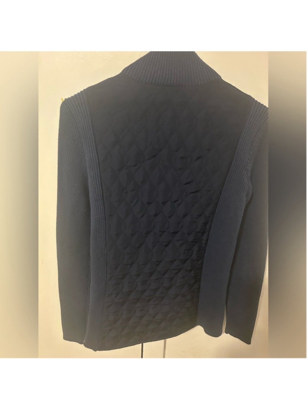 Navy Quilted Women's Jacket - Picture 3 of 5